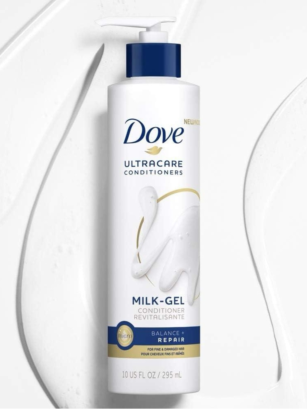 Dove Ultracare Milk-Gel Conditioner – White & Navy